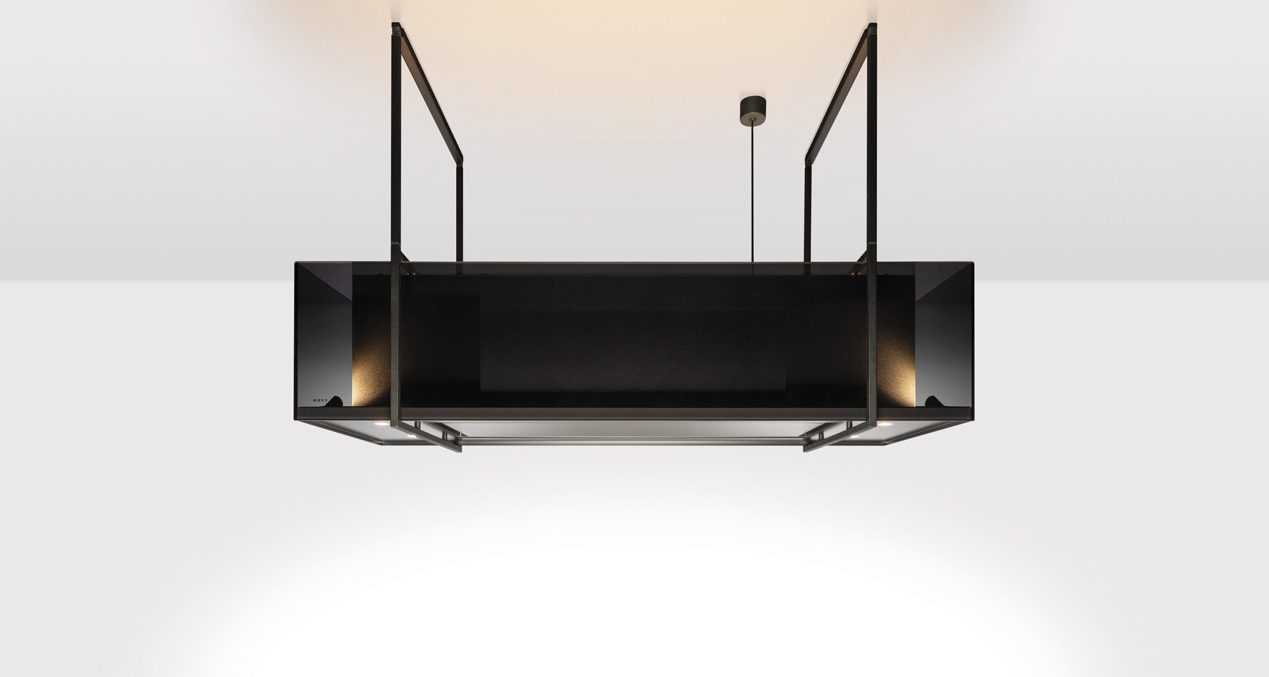 Novy 7540 Phantom Frame 130cm Black Island Mounted Extractor Hood