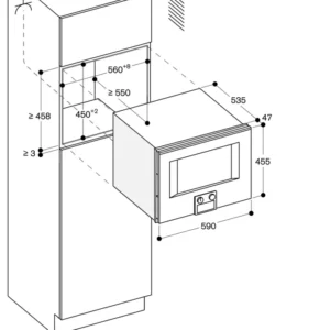 Gaggenau BM455100 Left Hand Hinge Combi Microwave Oven