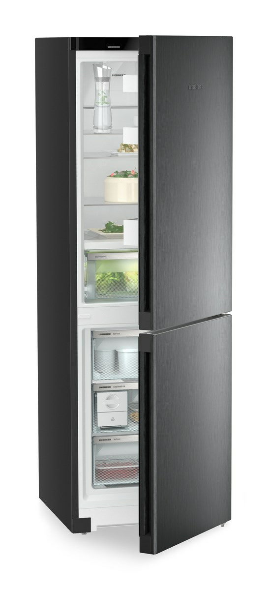 Liebherr CBNbda 5223 Plus Freestanding 70/30 Fridge Freezer Frost Free In Black Steel