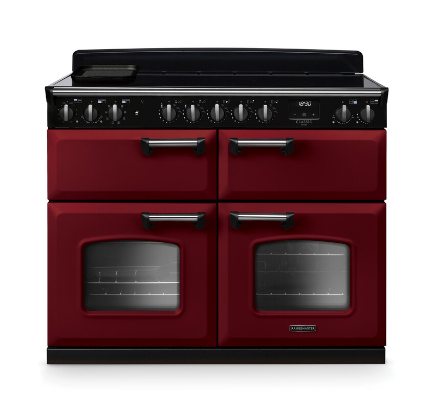 Rangemaster Cldlb110eipbor/Cm1 Classic Deluxe 110Cm Induction Range Cooker In / Chrome Trim Bordeaux