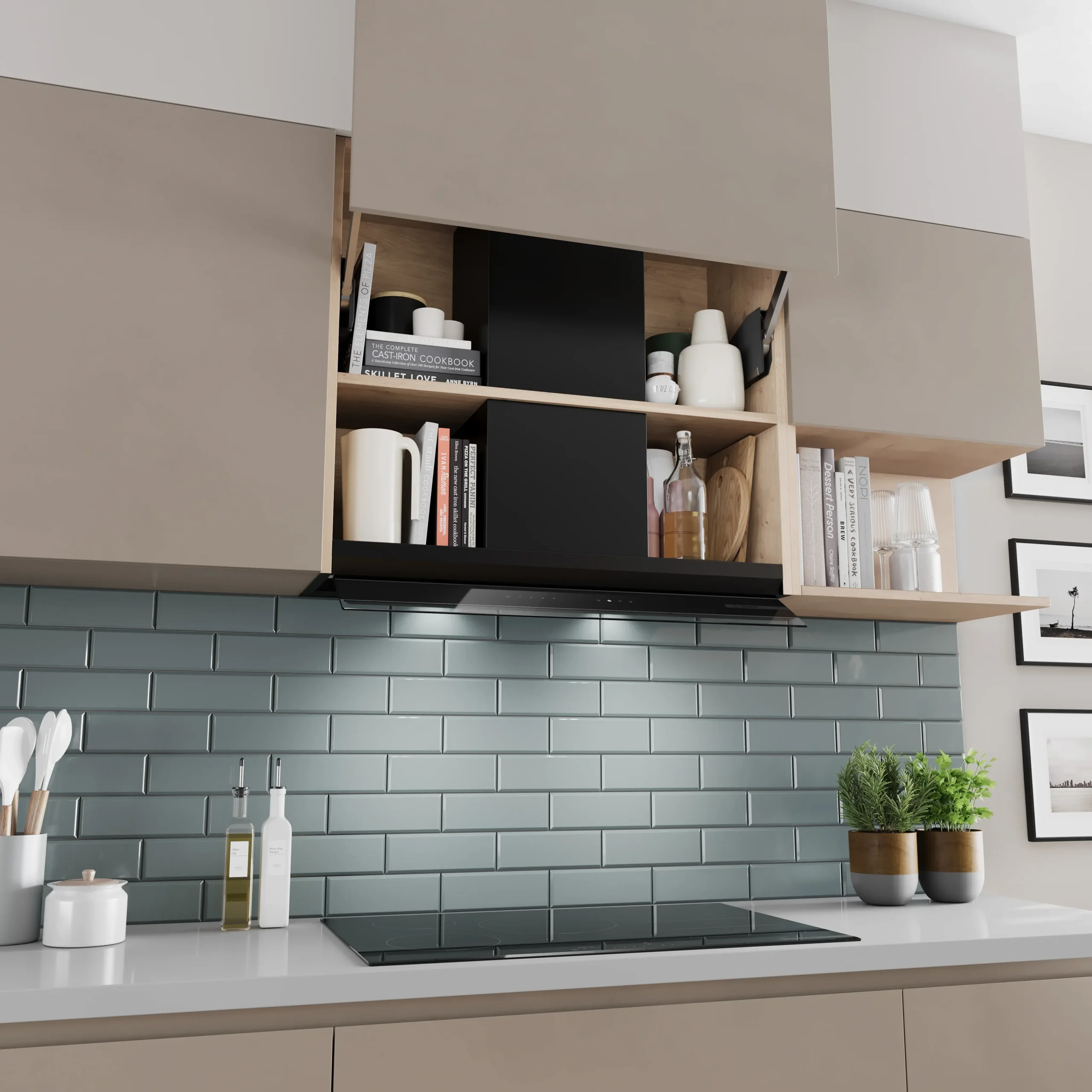 Bosch DBB97DP60B Series 6 Integrated Design Hood 90cm in Matt Black Glass