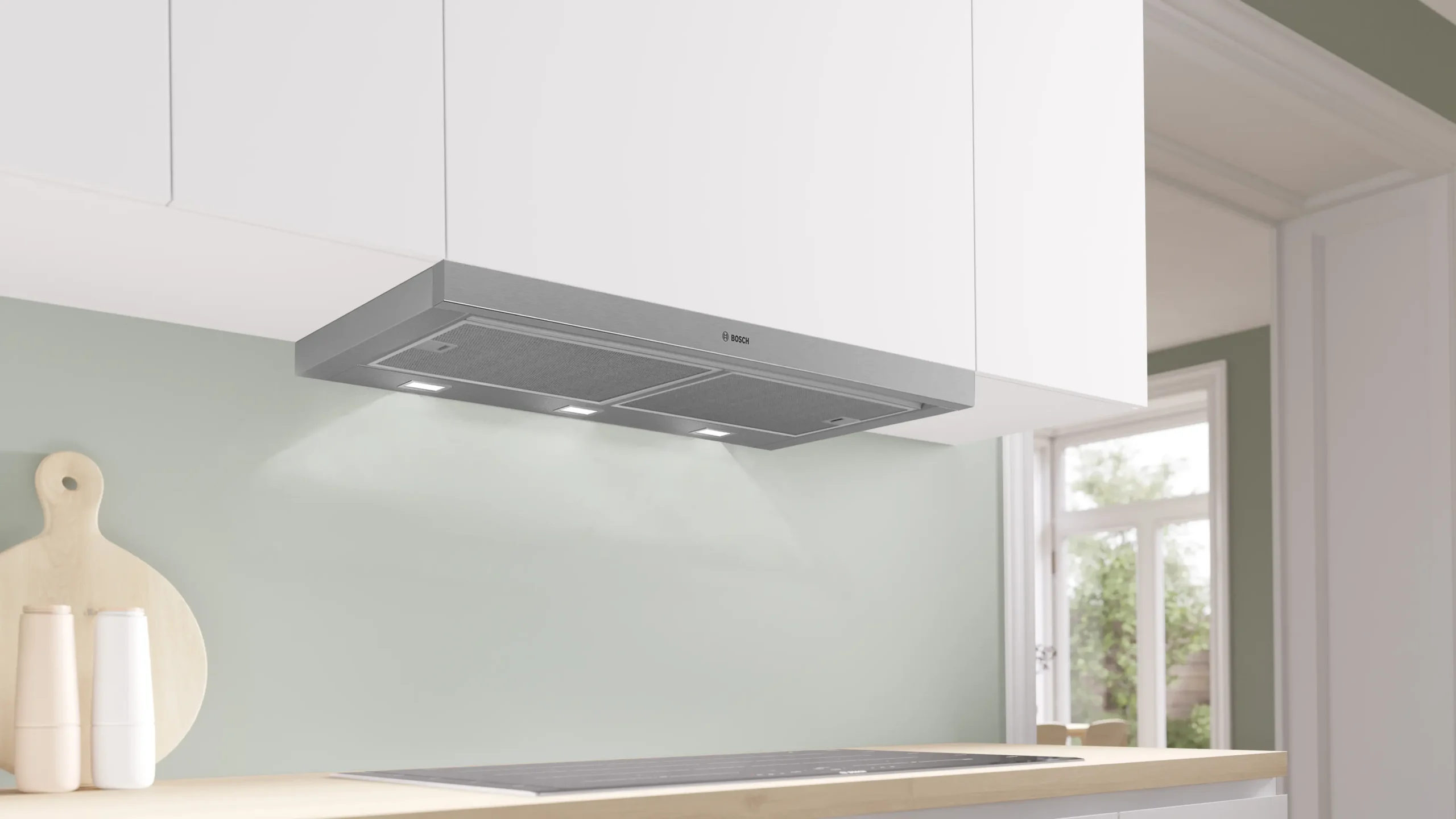 Bosch DFS097A51B Series 4 Telescopic Cooker Hood 90cm in Silver Metallic