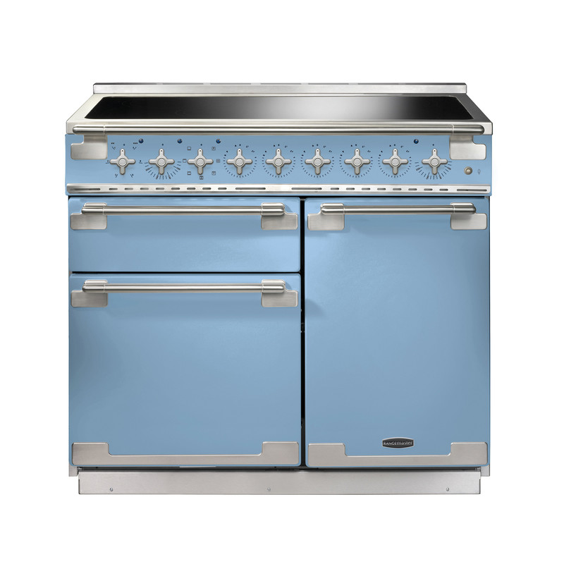 Rangemaster ELS100EICA Elise 100cm Induction Range Cooker In China Blue / Nickel Trim
