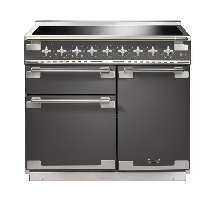 Rangemaster ELS100EISL Elise 100cm Induction Range Cooker In Slate / Nickel Trim