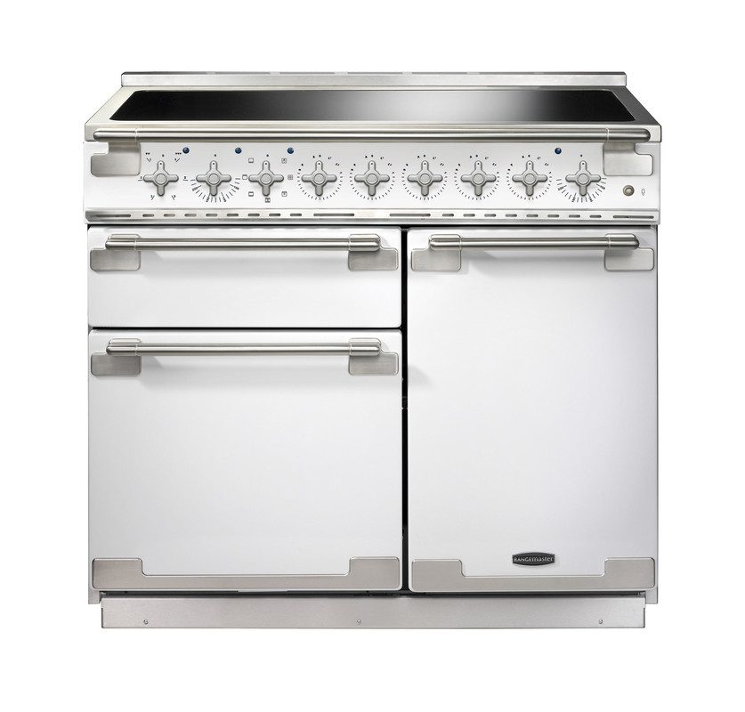 Rangemaster ELS100EIWH Elise 100cm Induction Range Cooker In White / Nickel Trim
