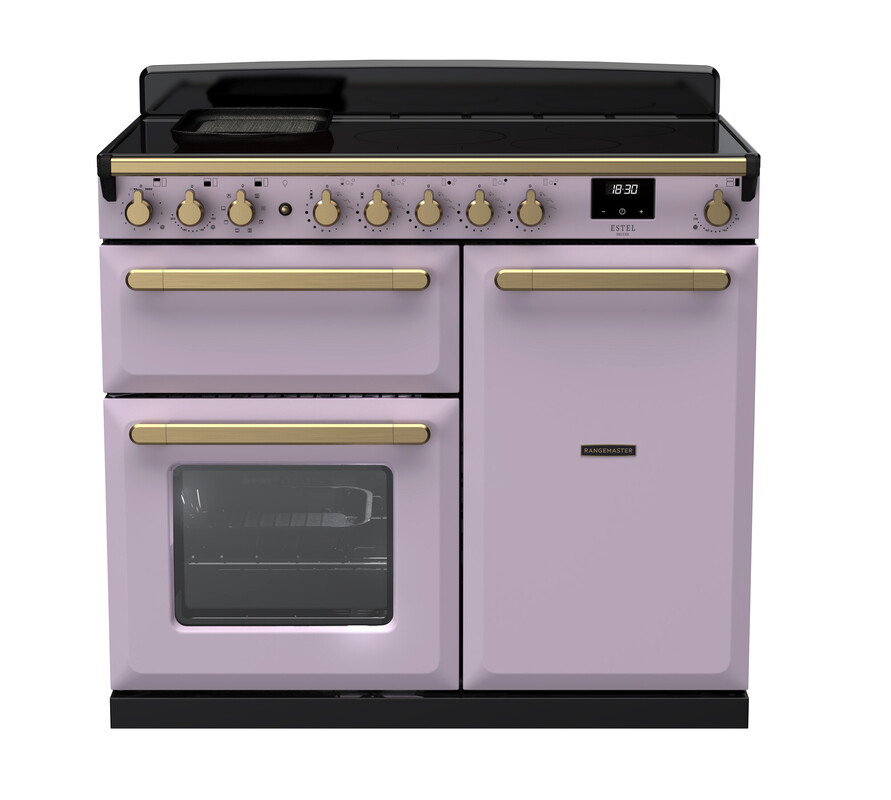 Rangemaster Esdl100eiphth/Ab1 Estel Deluxe 100Cm Induction Range Cooker In Heather / Brass Trim