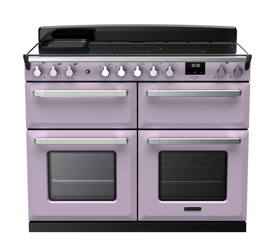 Rangemaster Esdlb110eiphth/Cm1 Estel Deluxe 110Cm Induction Range Cooker In Heather / Chrome Trim