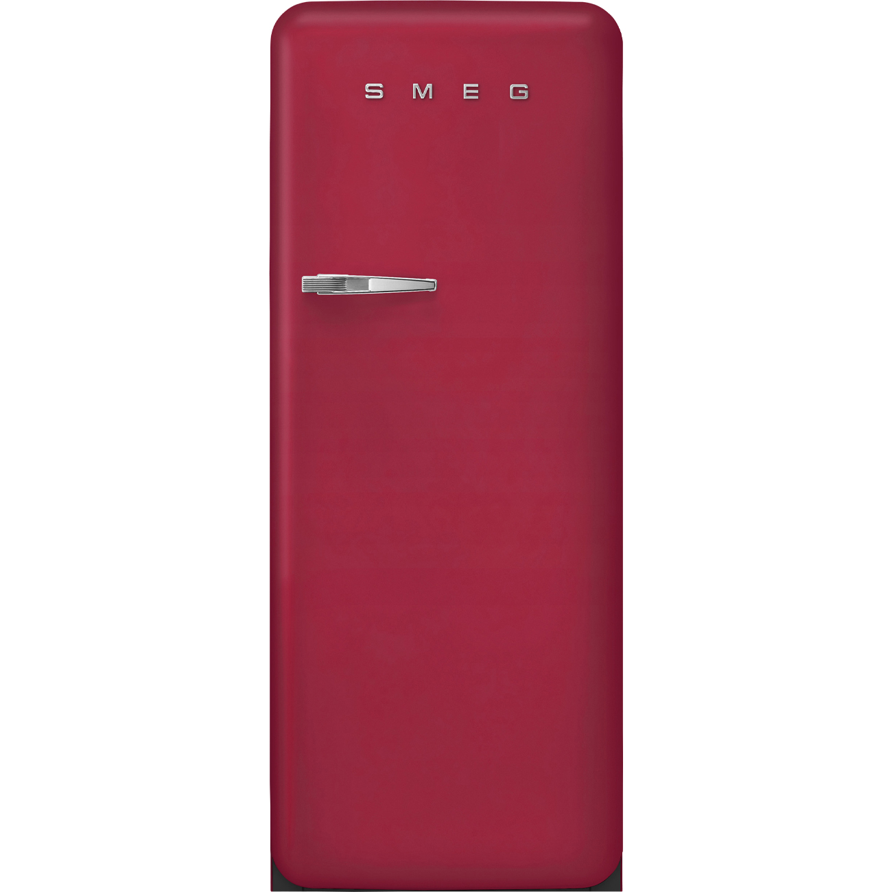 Smeg Fab28rdrb6 50'S Style 60Cm Freestanding Fridge With Ice Box Right Hand Hinge In Ruby Matt Red