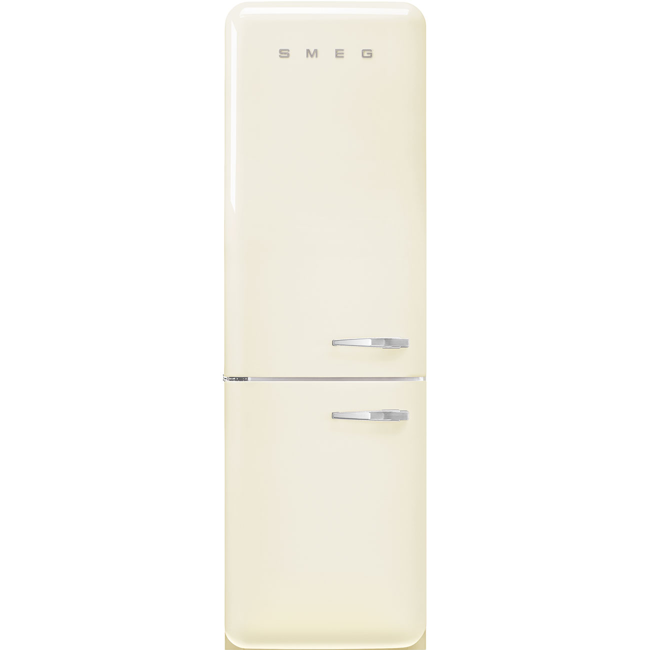 Smeg Fab32lcr6uk 50'S Style 60Cm Freestanding 70/30 Fridge Freezer Left Hand Hinge In Cream