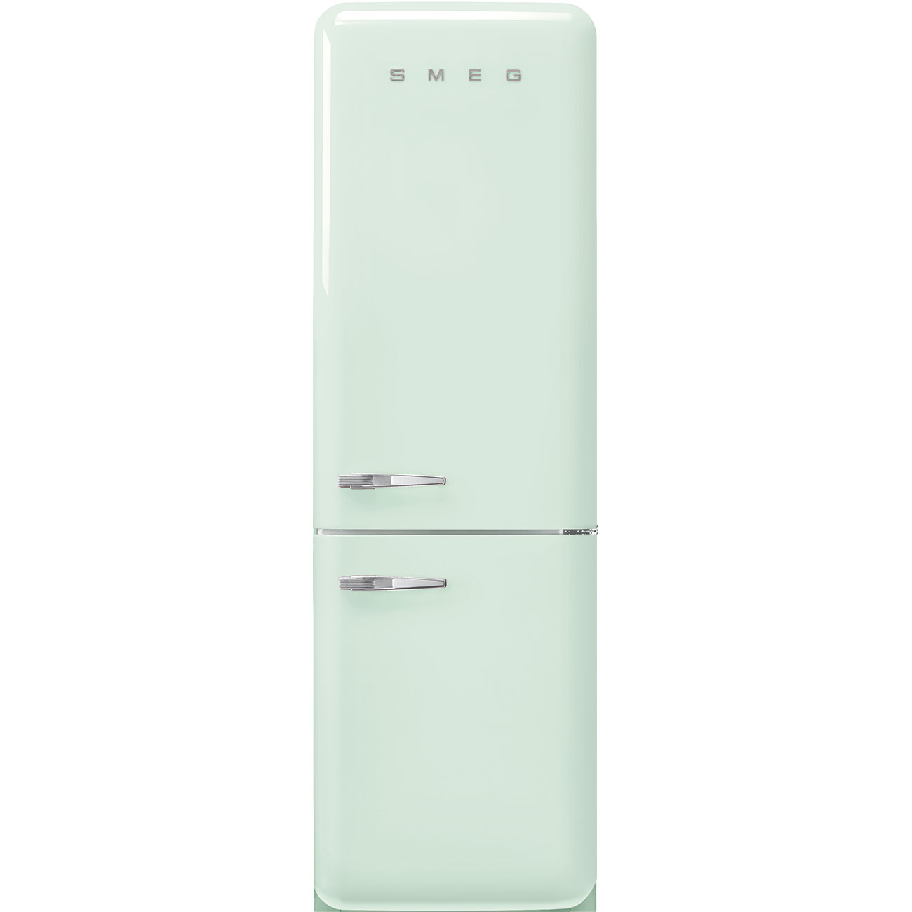 Smeg 50'S Style 60Cm Freestanding 70/30 Fridge Freezer Right Hand Hinge In Pastel Green Fab32rpg6uk