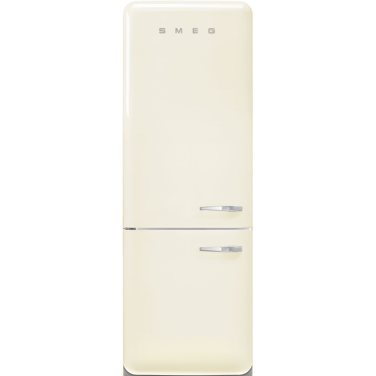 Smeg Fab38lcr6 50'S Style 70Cm Freestanding 70/30 Fridge Freezer Left Hand Hinge In Cream