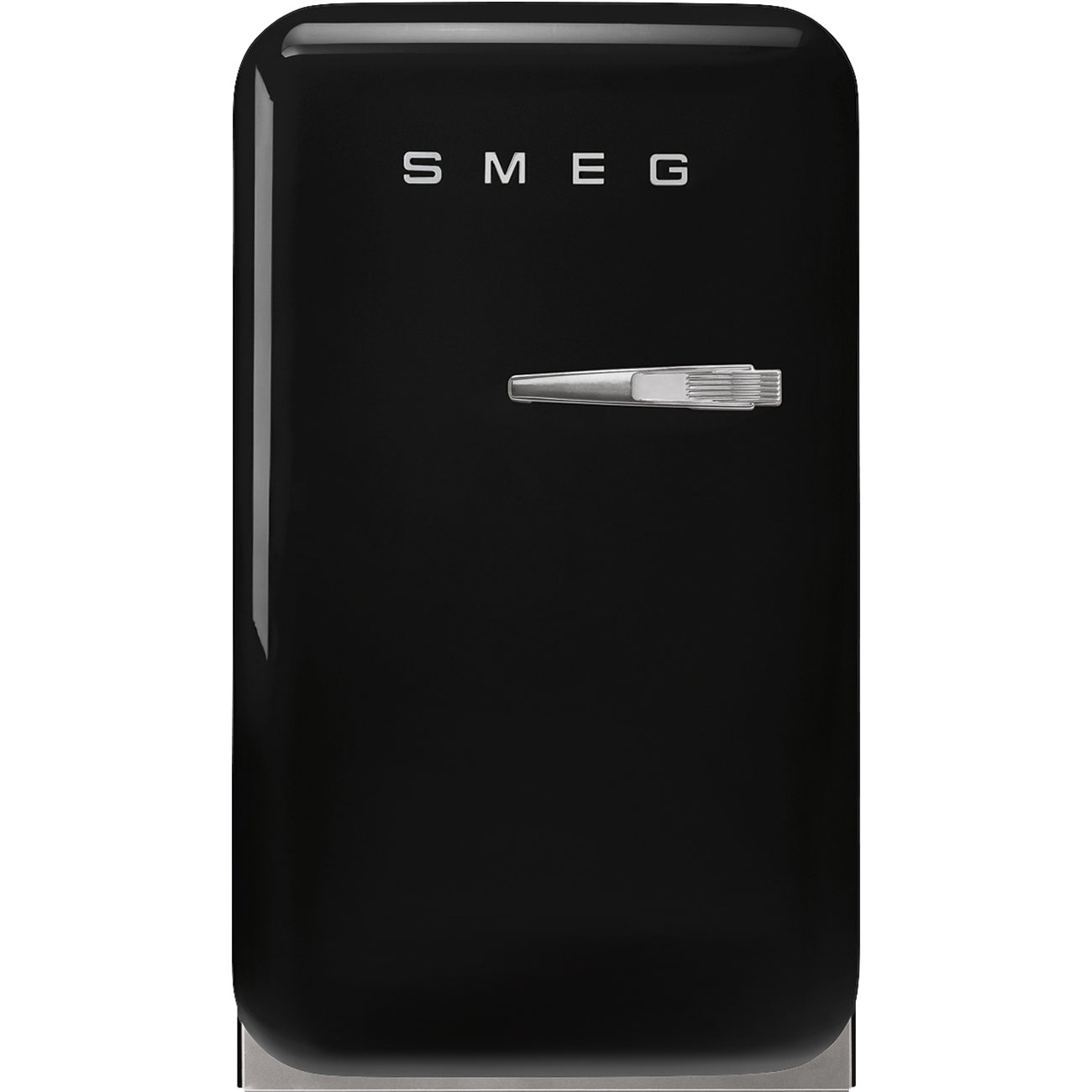 Smeg 40Cm Retro Free Standing Refrigerator In Left Hand Hinge Black Fab5lbl6