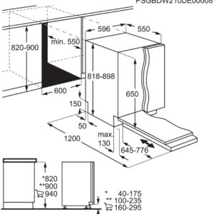 AEG FSB54907Z Full Size Built In Dishwasher