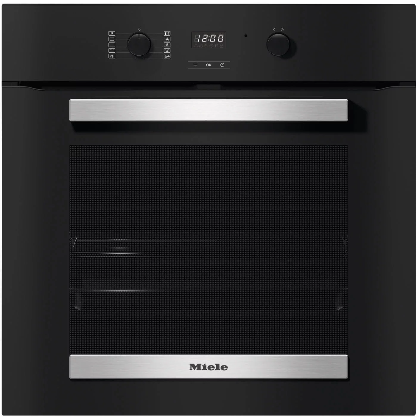 Miele H 2455 Bp Active Obsidian Stainless Steel Effect Built In Single Oven Black H2455bp