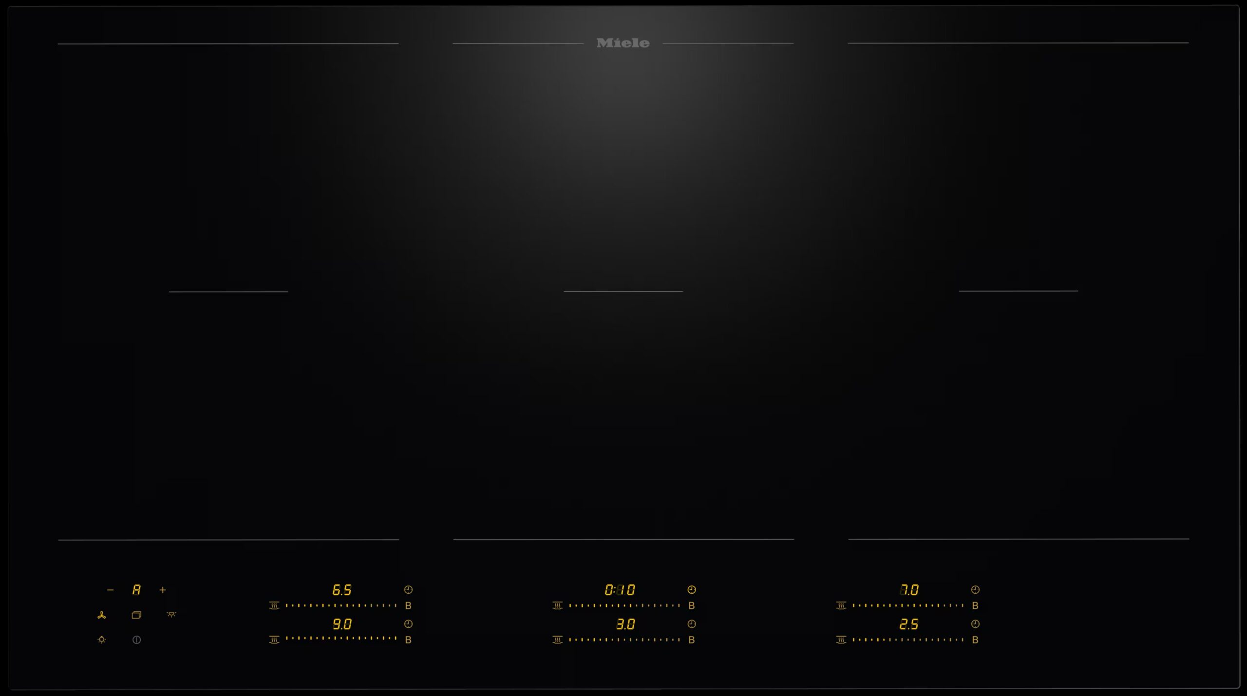 Miele Km8595-2Fl 94Cm Induction Hob With 3 Powerflex Zones Black