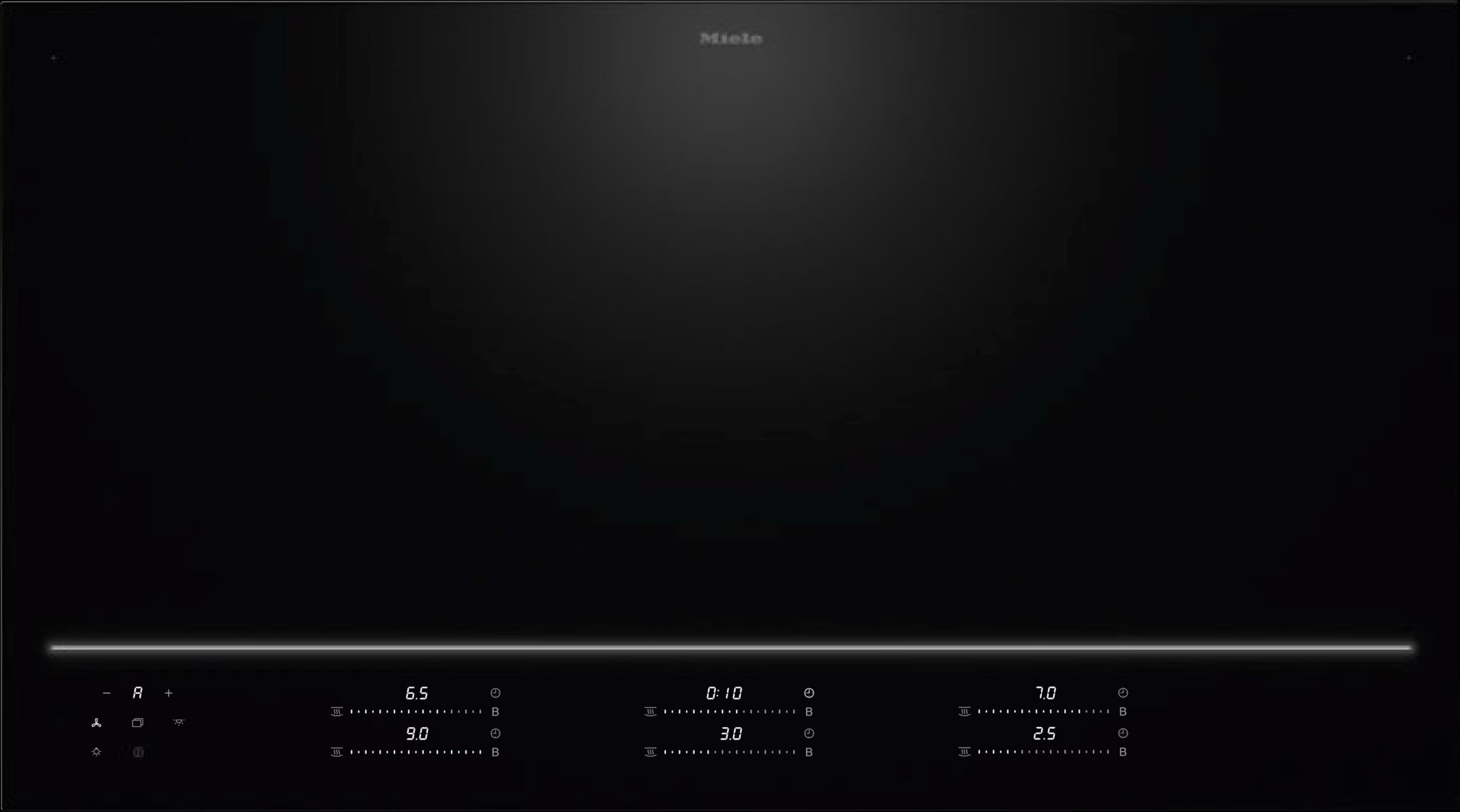 Miele Km8895-2Fl 94Cm Induction Hob In Diamond Finish With Fullflex Cooktop Black/Light/White