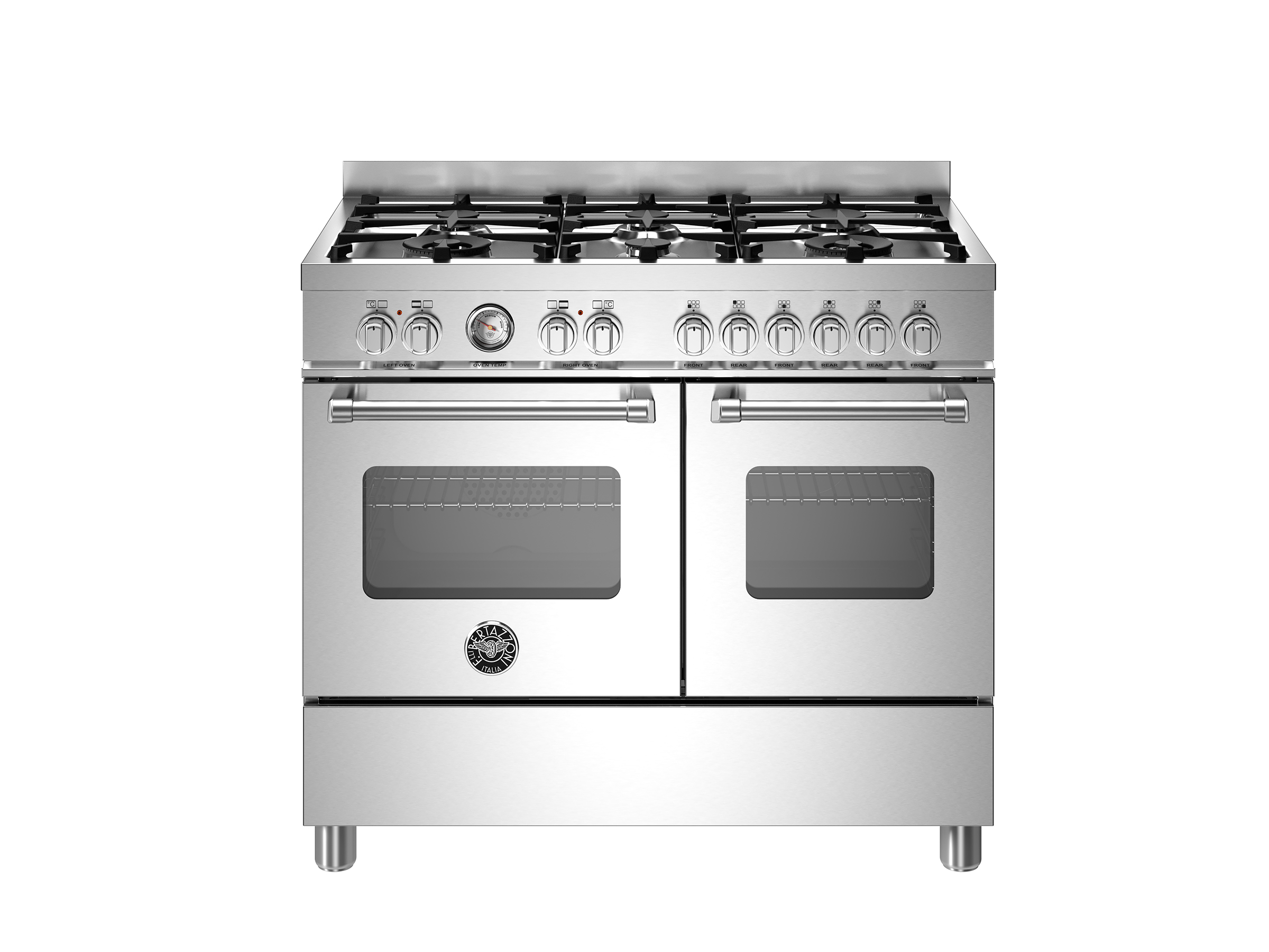 Bertazzoni Mas106l2exc Master Series 100Cm 6-Burner Electric Double Oven Range Cooker