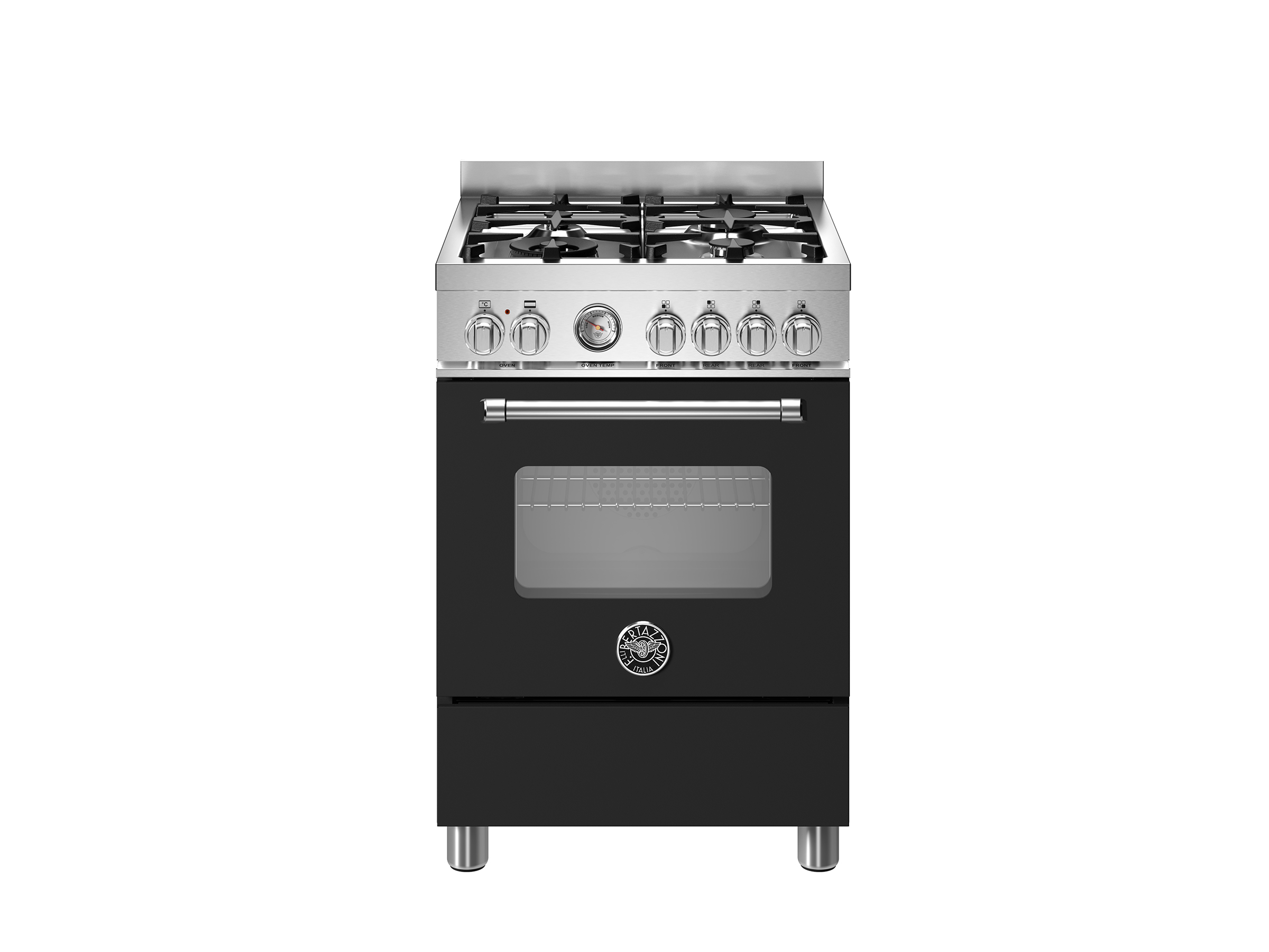 Bertazzoni Mas64l1enec Master Series 60Cm 4-Burner Electric Oven Range Cooker Black