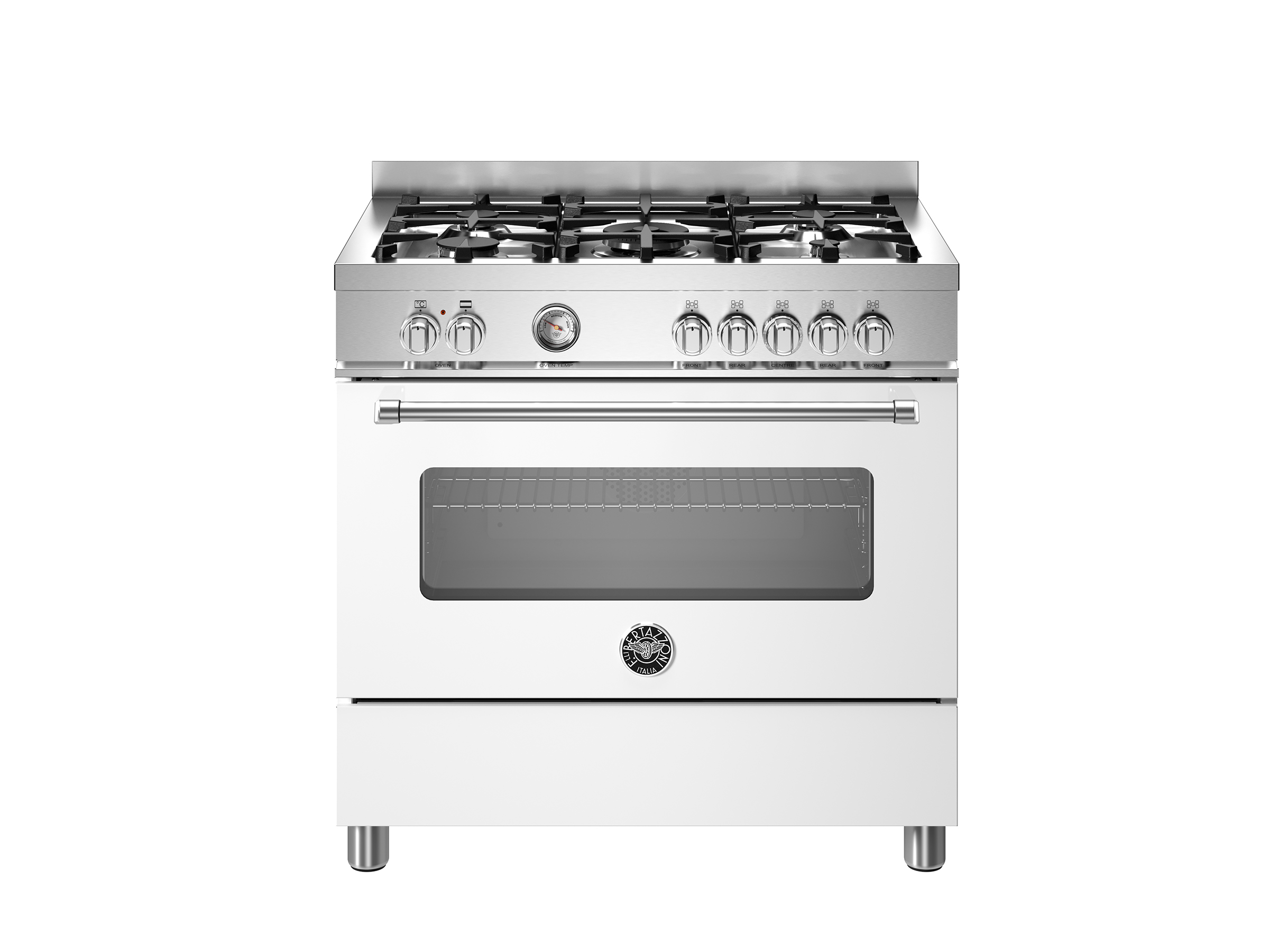 Bertazzoni Mas95c1ebic Master Series 90Cm 5-Burner Electric Oven Range Cooker White