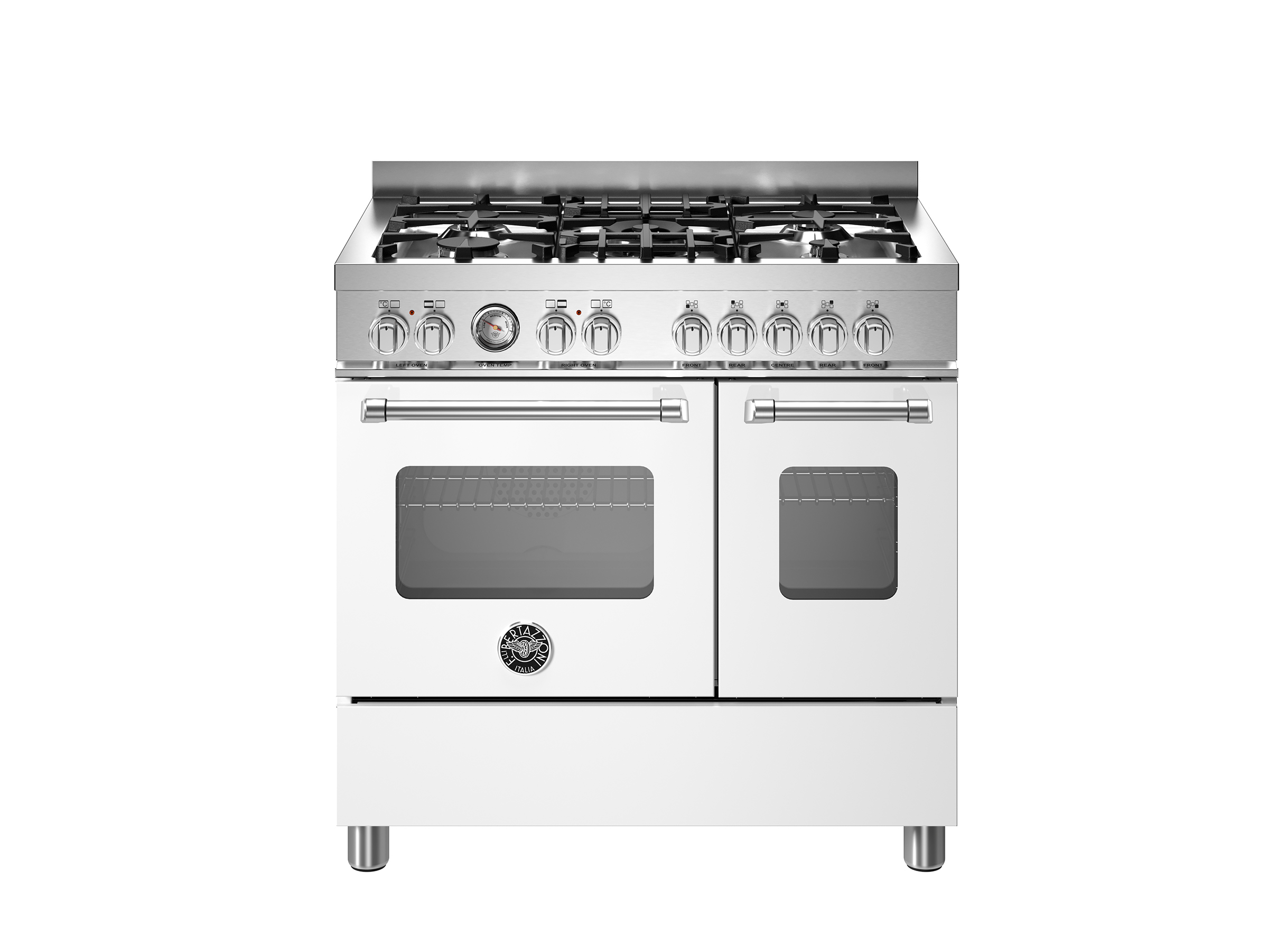 Bertazzoni Mas95c2ebic Master Series 90Cm 5-Burner Electric Double Oven Range Cooker White