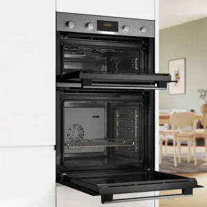 Bosch MBA533BS3B Built In Double Oven in Black & Stainless Steel