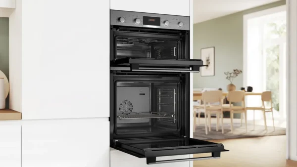 Bosch MBA533BS3B Built In Double Oven in Black & Stainless Steel