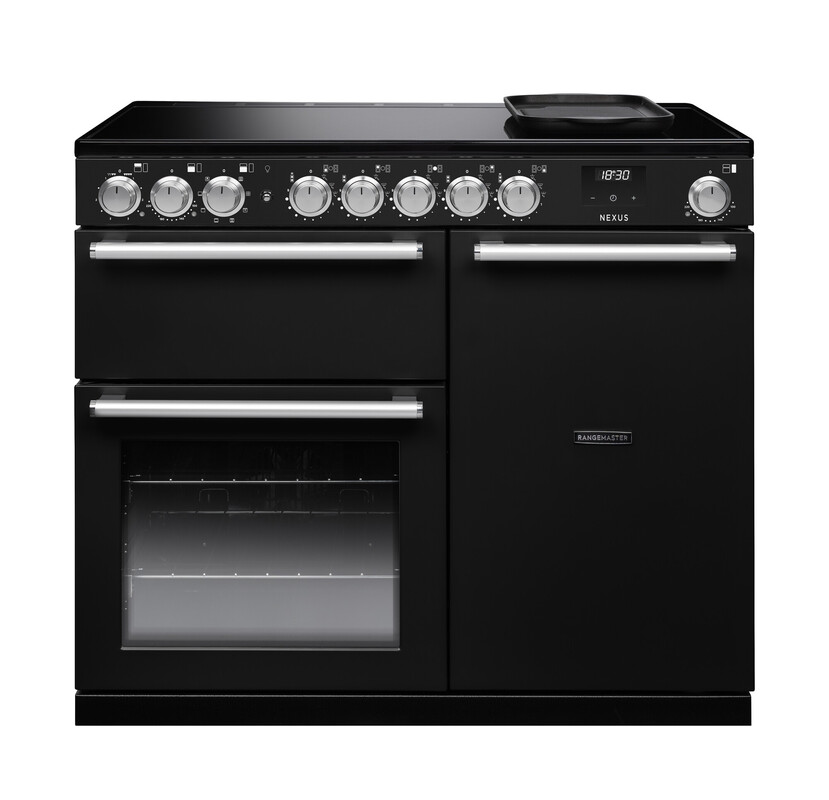Rangemaster Nex100eipcbl/Cm1 Nexus 100Cm Induction Range Cooker In Charcoal Black
