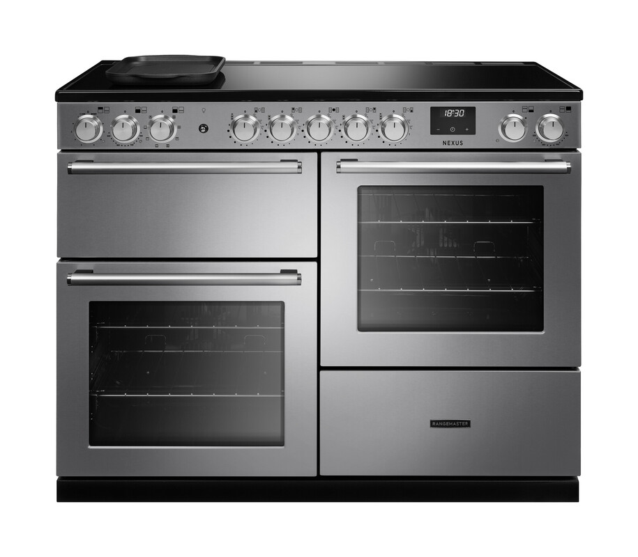 Rangemaster NEXO110EISTST/CM1 Nexus 110cm Induction Range Cooker In Stainless Steel / Chrome Trim