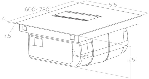 Elica NT-ALPHA-B-60 Alpha B 60cm Vented Induction Hob in Black Glass