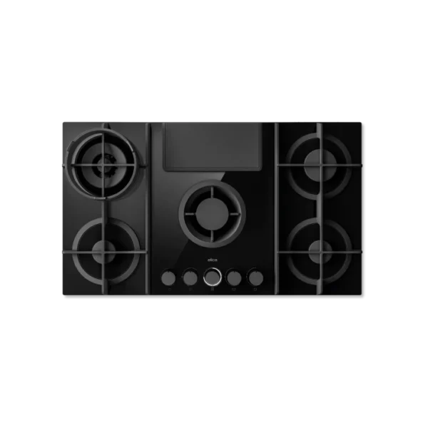 Elica NT-FLAME-EVO-BL 88cm Vented Gas Hob in Black
