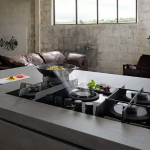 Elica NT-FLAME-EVO-BL 88cm Vented Gas Hob in Black