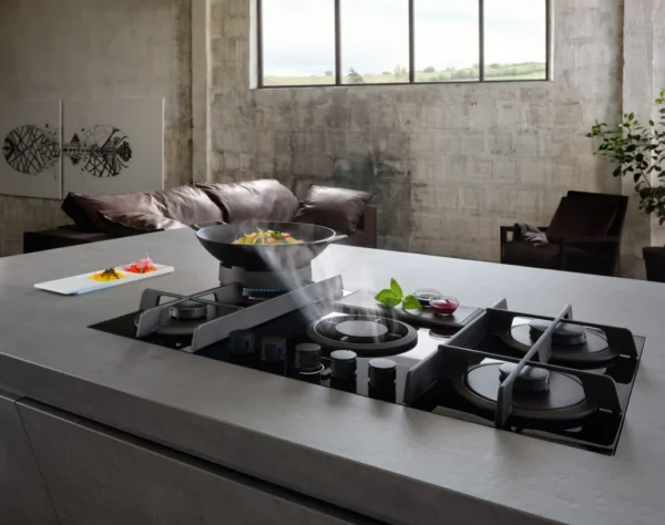 Elica NT-FLAME-EVO-BL 88cm Vented Gas Hob in Black