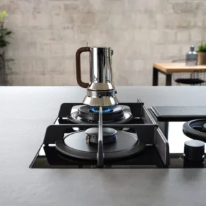 Elica NT-FLAME-EVO-BL 88cm Vented Gas Hob in Black