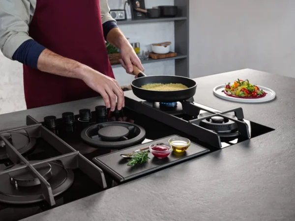 Elica NT-FLAME-EVO-BL 88cm Vented Gas Hob in Black