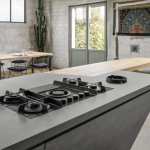 Elica NT-FLAME-EVO-GR 88cm Vented Gas Hob in Grey