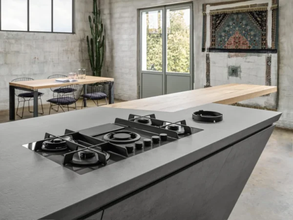 Elica NT-FLAME-EVO-GR 88cm Vented Gas Hob in Grey