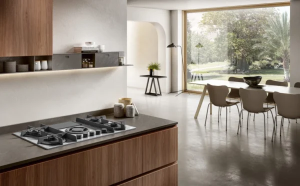 Elica NT-FLAME-EVO-GR 88cm Vented Gas Hob in Grey