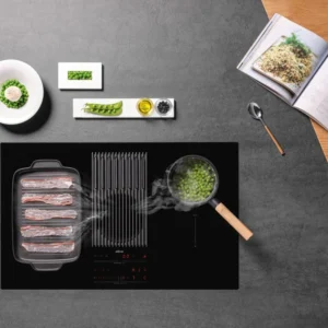 Elica NT-LIBRA-EVO-BL Libra 83cm Vented Induction Hob in Black Glass