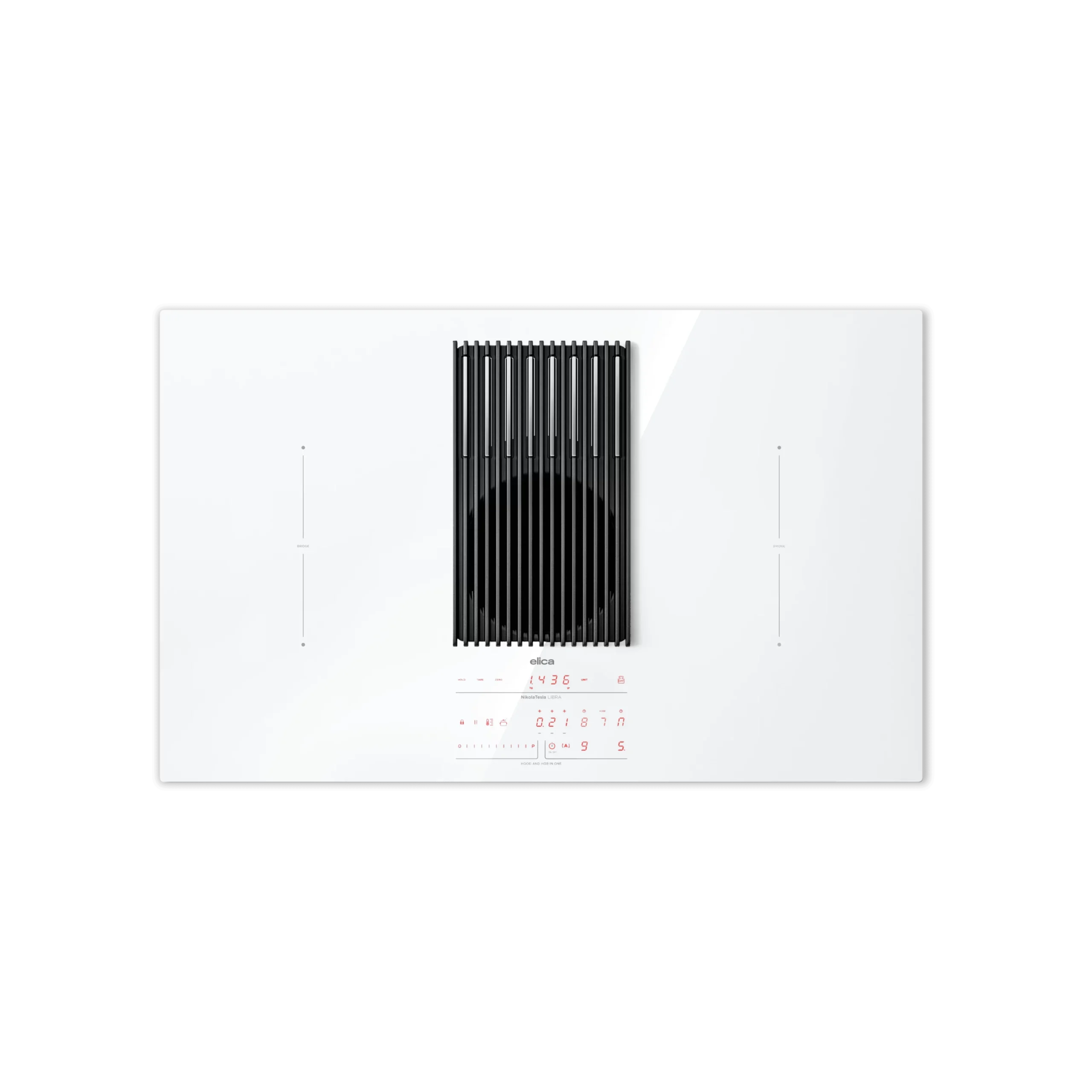 Elica Nt-Libra-Evo-Wh Libra 83Cm Vented Induction Hob In Glass White