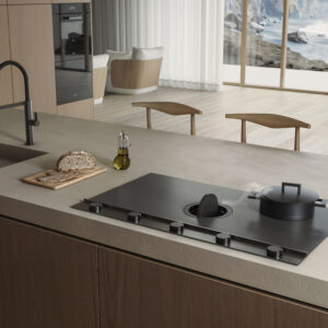 Elica NT-UNP-EVO-RAW Unplugged Raw EVO 90cm Vented Induction Hob in Matt Black Glass