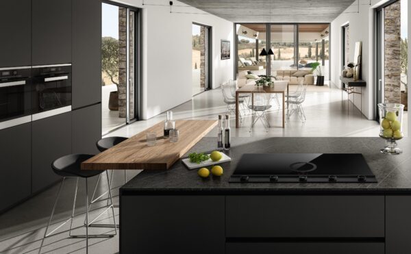 Elica NT-UNPLUG-BK-DO Unplugged 90cm DO Vented Induction Hob in Black Steel