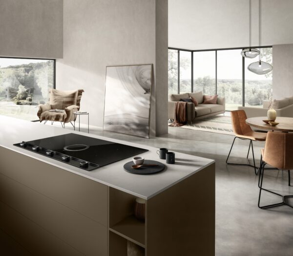 Elica NT-UNPLUG-BK-DO Unplugged 90cm DO Vented Induction Hob in Black Steel