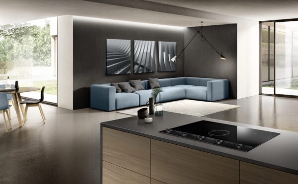 Elica NT-UNPLUG-BK-DO Unplugged 90cm DO Vented Induction Hob in Black Steel