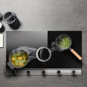 Elica NT-UNPLUG-SS-DO Unplugged 90cm DO Vented Induction Hob in Black & Stainless
