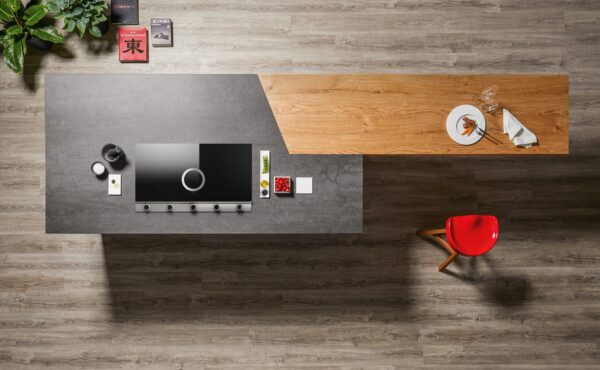 Elica NT-UNPLUG-SS-DO Unplugged 90cm DO Vented Induction Hob in Black & Stainless