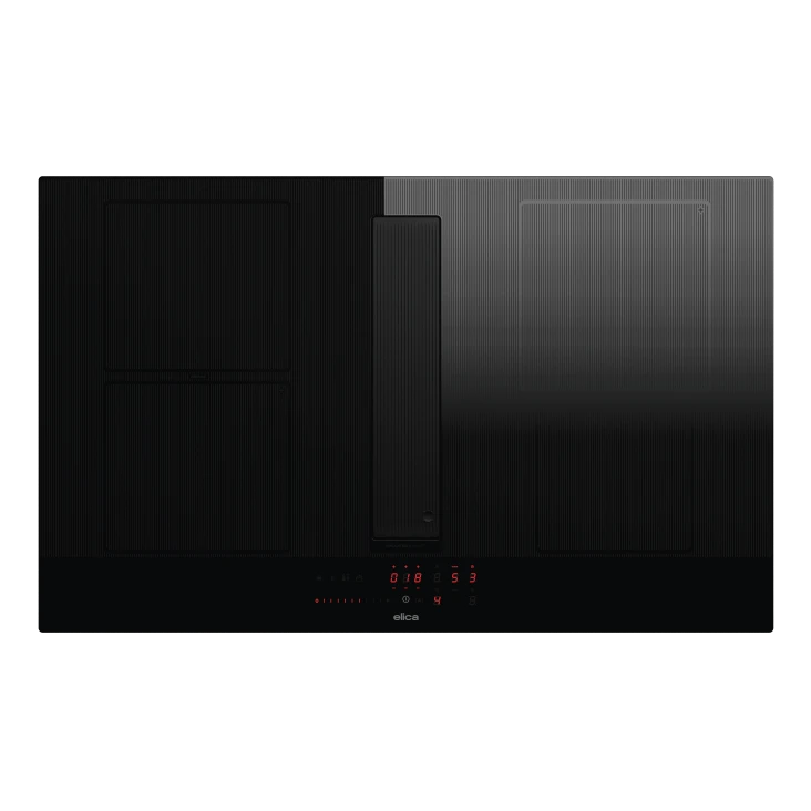 Elica Nikolatesla Velvet Nt-Velvet-80 83Cm Induction Hob With Extractor Black