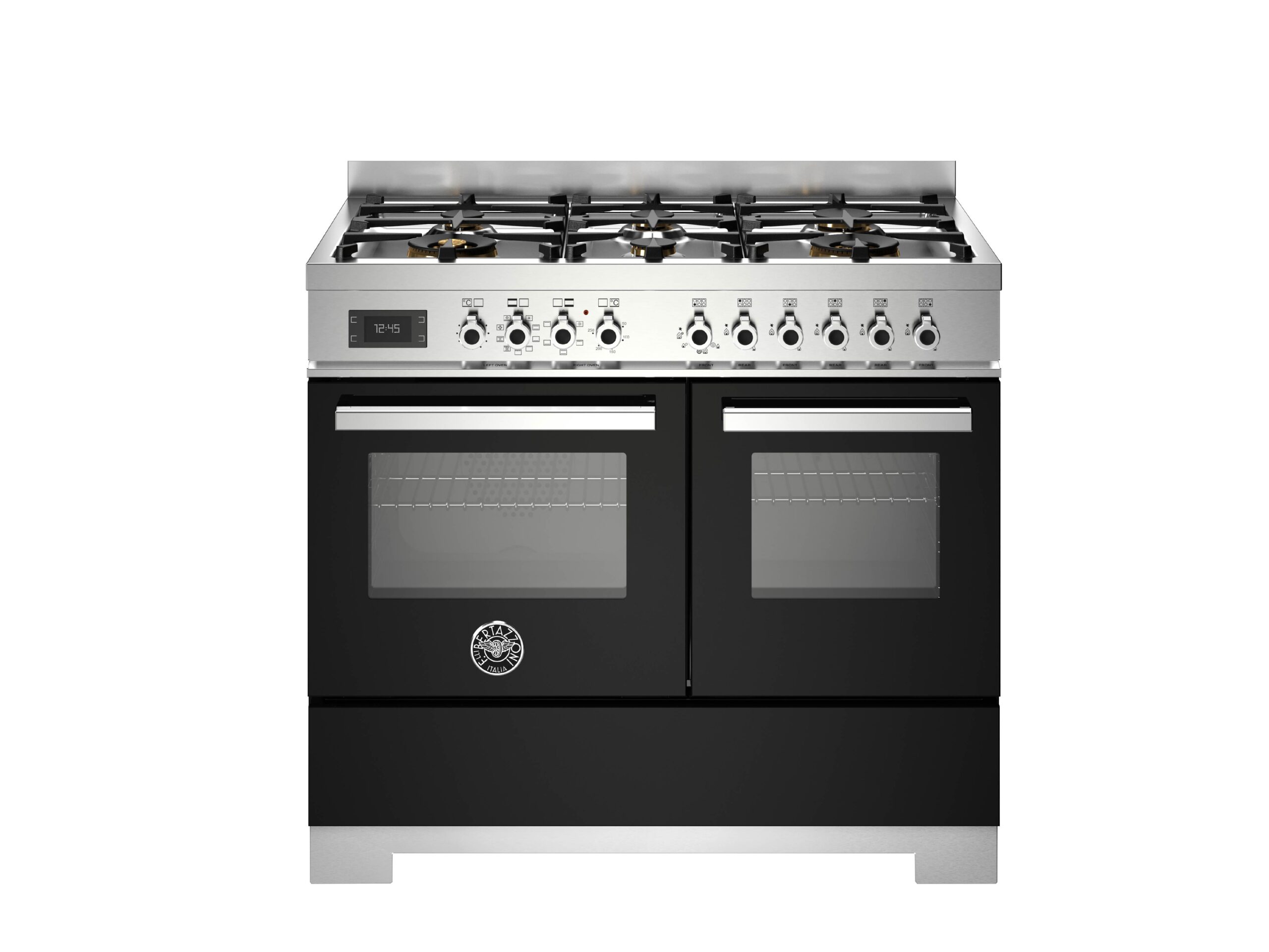 Bertazzoni Pro106l2enet2 Pro Series 100Cm 6-Burner Electric Double Oven Range Cooker Black