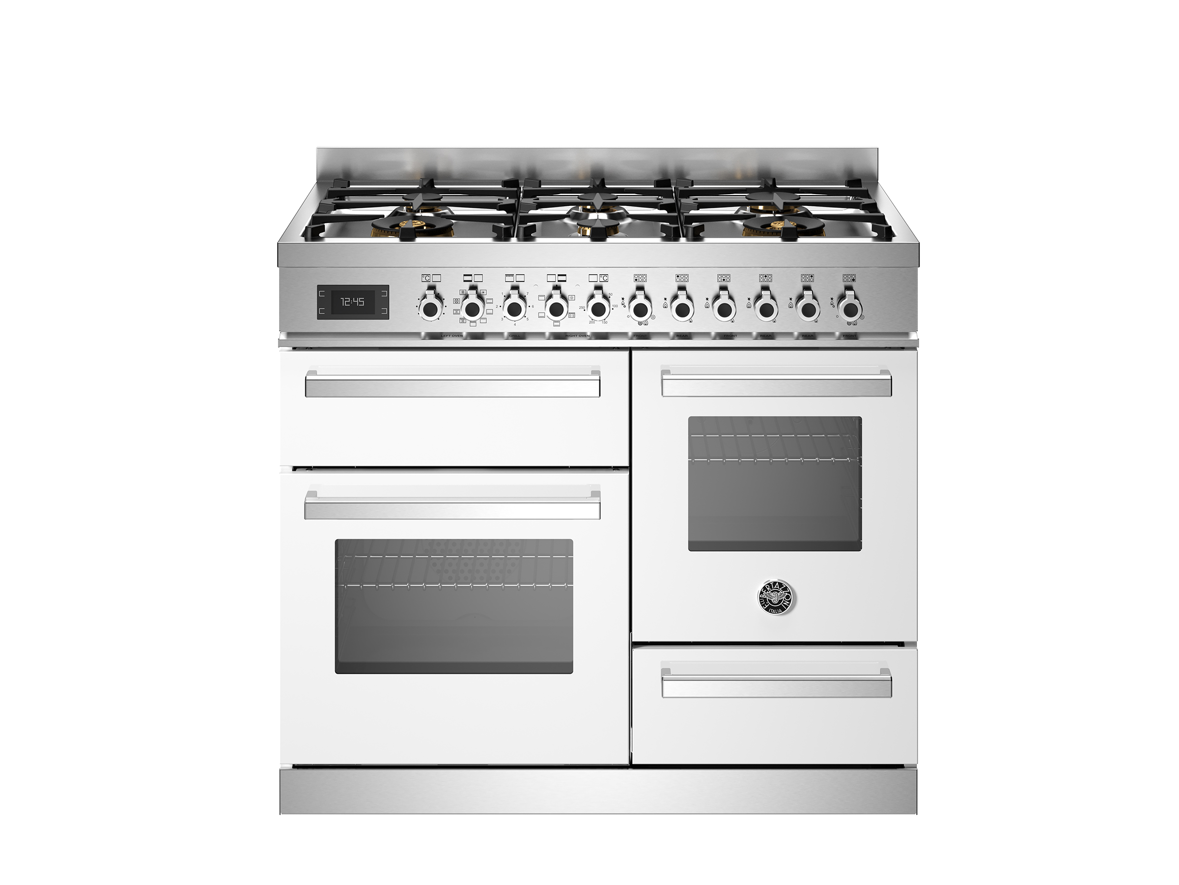 Bertazzoni Pro106l3ebit2 Pro Series 100Cm 6 Burner Electric Triple Oven Range Cooker White