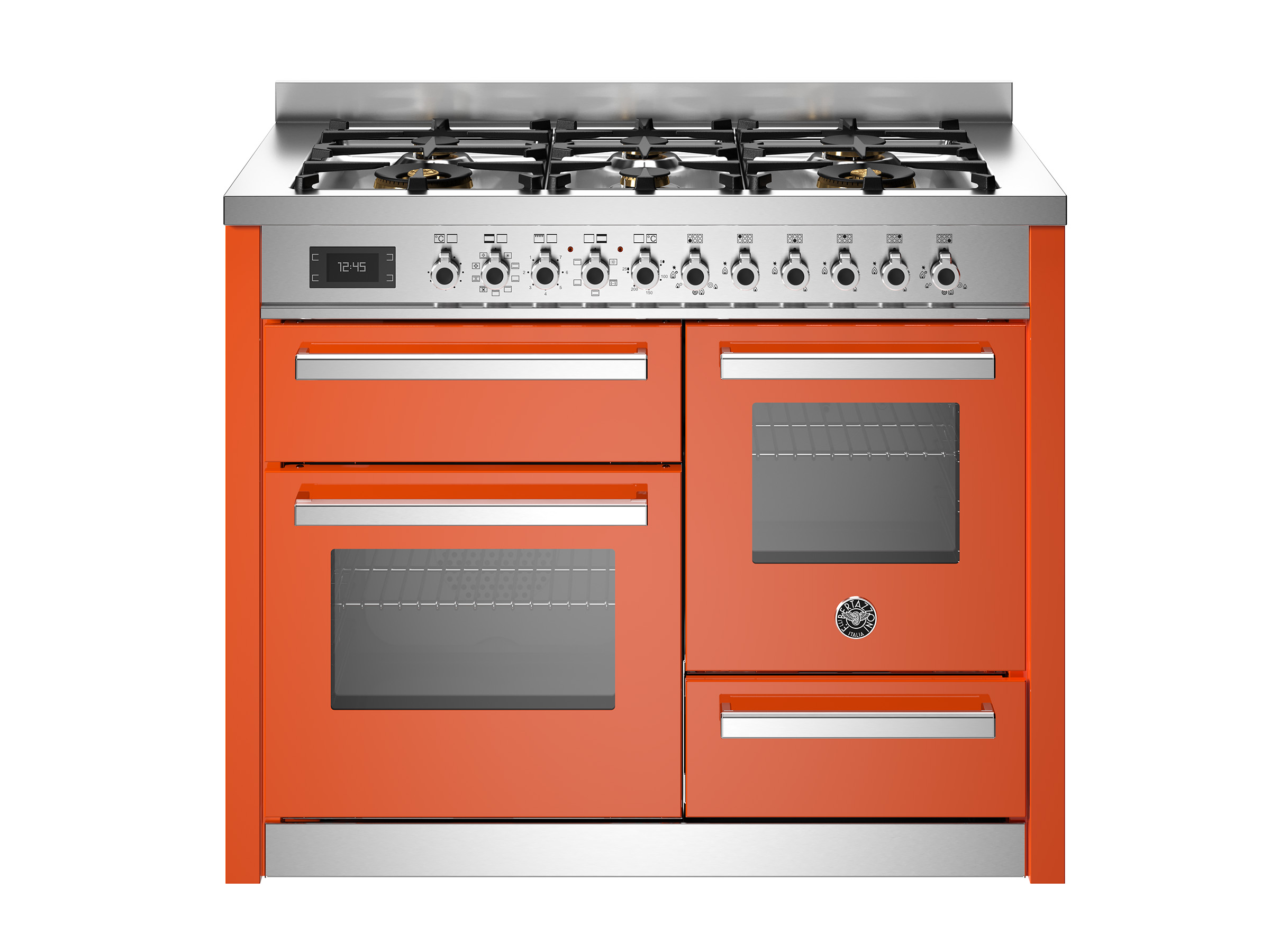 Bertazzoni Pro116l3eart2 Pro Series 110Cm 6-Burner Electric Triple Oven Range Cooker Orange