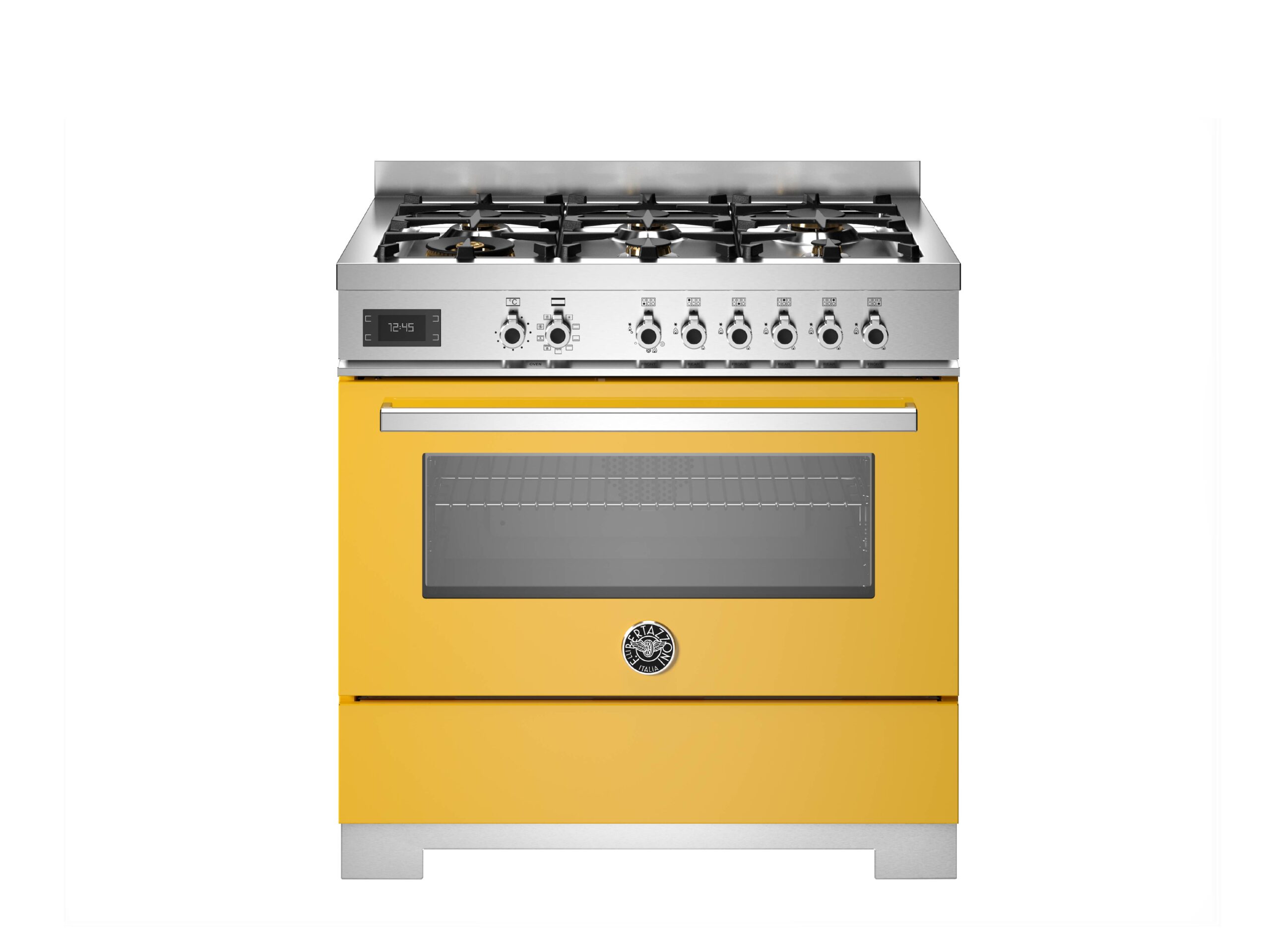 Bertazzoni Pro96l1egit2 Pro Series 90Cm 6-Burner Electric Oven Range Cooker Yellow